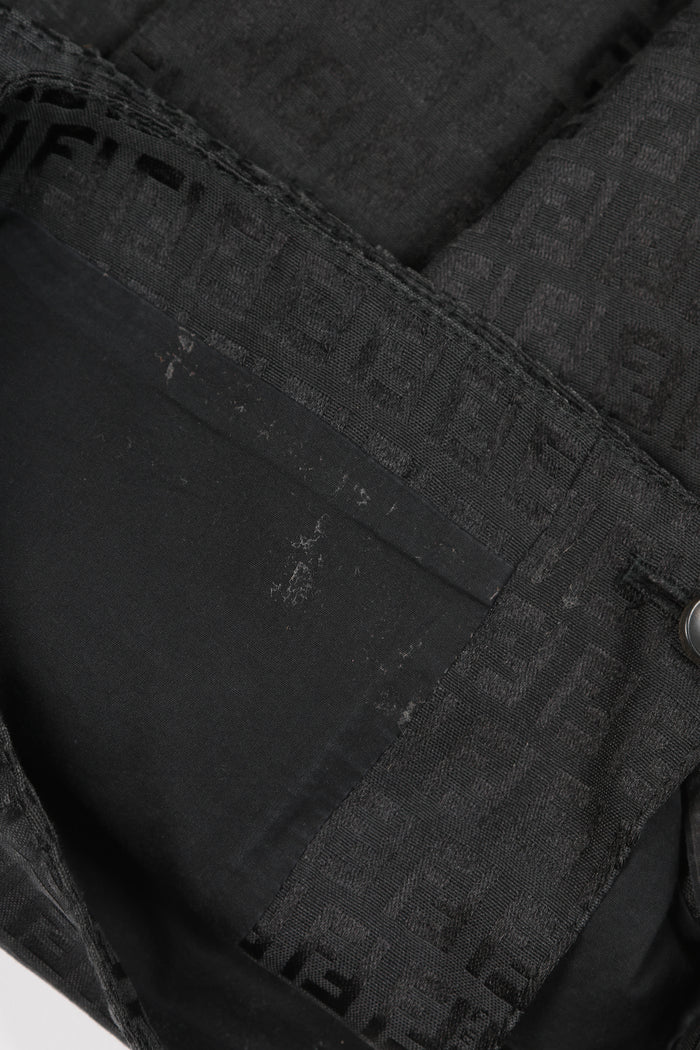 Vintage Fendi Black Zucchino Wrap Skirt