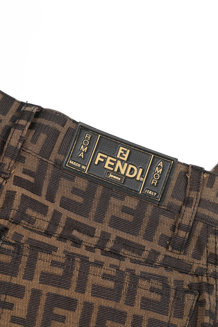 Vintage Fendi Zucca Print Jeans 28" Waist