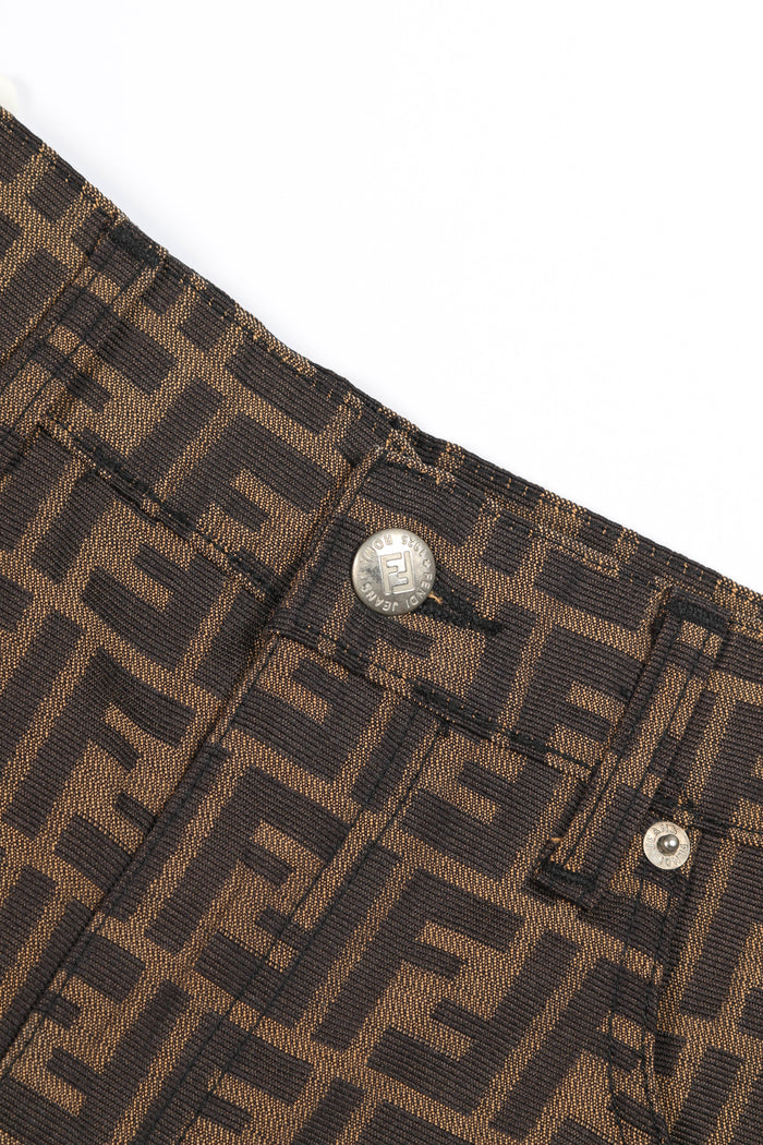 Vintage Fendi Zucca Print Skirt 30" Waist