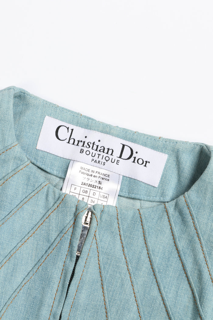 Vintage Christian Dior Denim Columbus Jacket FR 36 (UK 8)