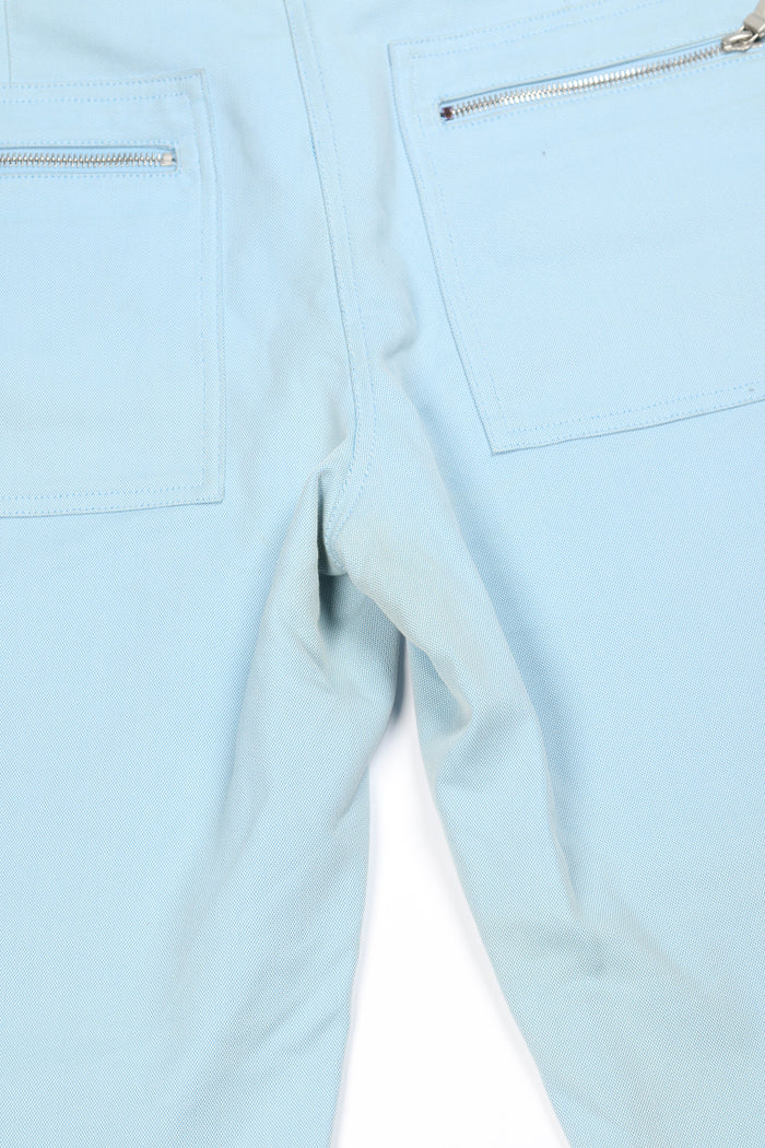 2000s Chanel Sports Line Blue Coated Denim Trousers FR 42