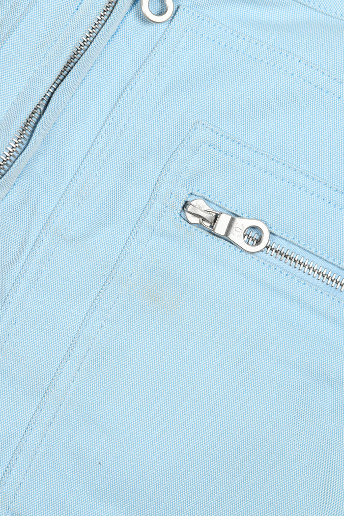 2000s Chanel Sports Line Blue Coated Denim Trousers FR 42