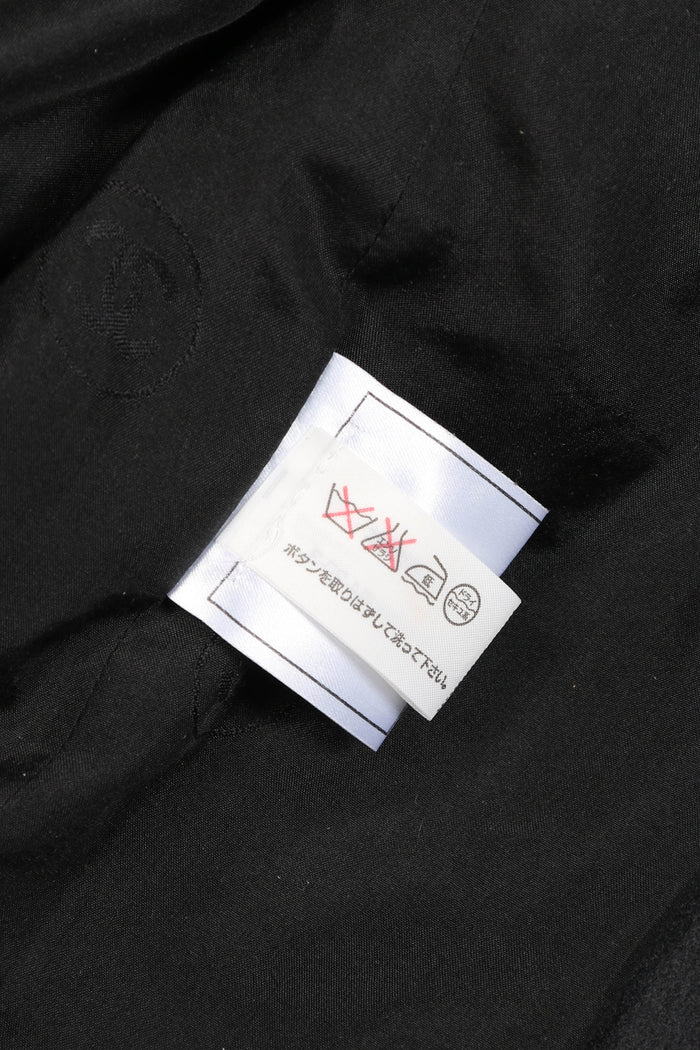 Vintage Chanel Black Silk Double Breasted Blazer FR 36 (UK 8)