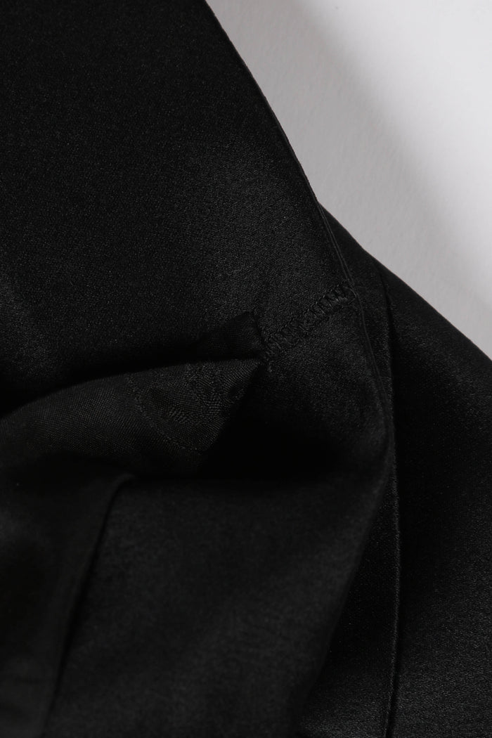 Vintage Chanel Black Silk Double Breasted Blazer FR 36 (UK 8)