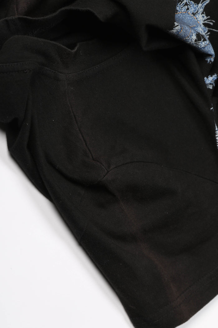 2000s Christian Dior Denim "Dior" Black T-shirt FR 36 (UK 8)