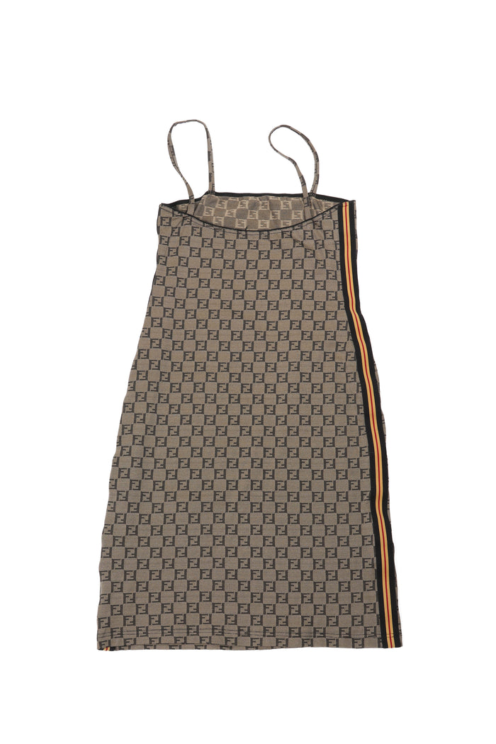 Vintage Fendi Zucca Dress with Zip Detail IT 44 (UK 12)