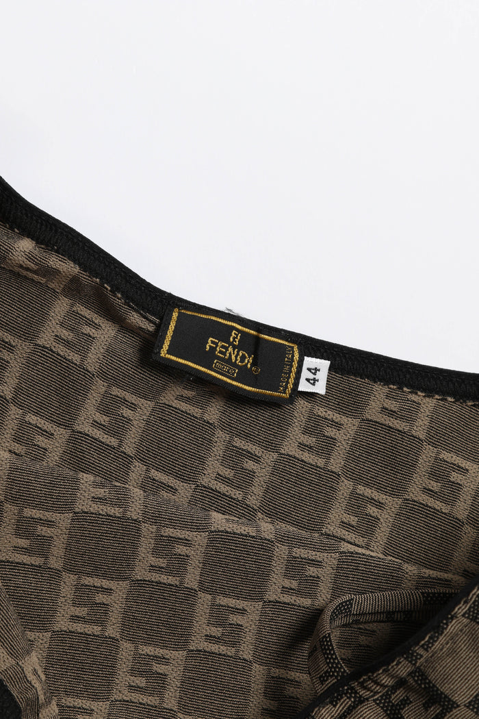 Vintage Fendi Zucca Dress with Zip Detail IT 44 (UK 12)