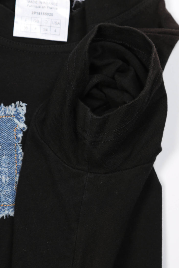 2000s Christian Dior Denim "Dior" Black T-shirt FR 36 (UK 8)