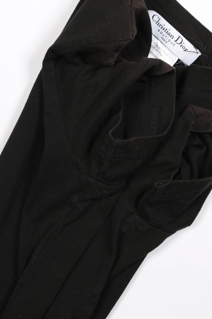 2000s Christian Dior Denim "Dior" Black T-shirt FR 36 (UK 8)