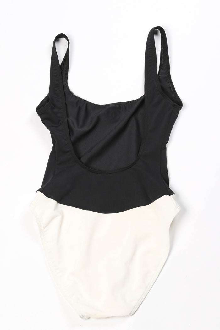 Vintage Chanel Black and White CC Swimsuit FR 36 (UK 8)