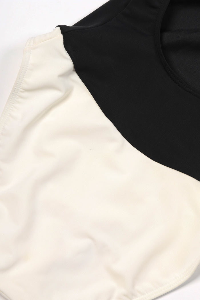 Vintage Chanel Black and White CC Swimsuit FR 36 (UK 8)