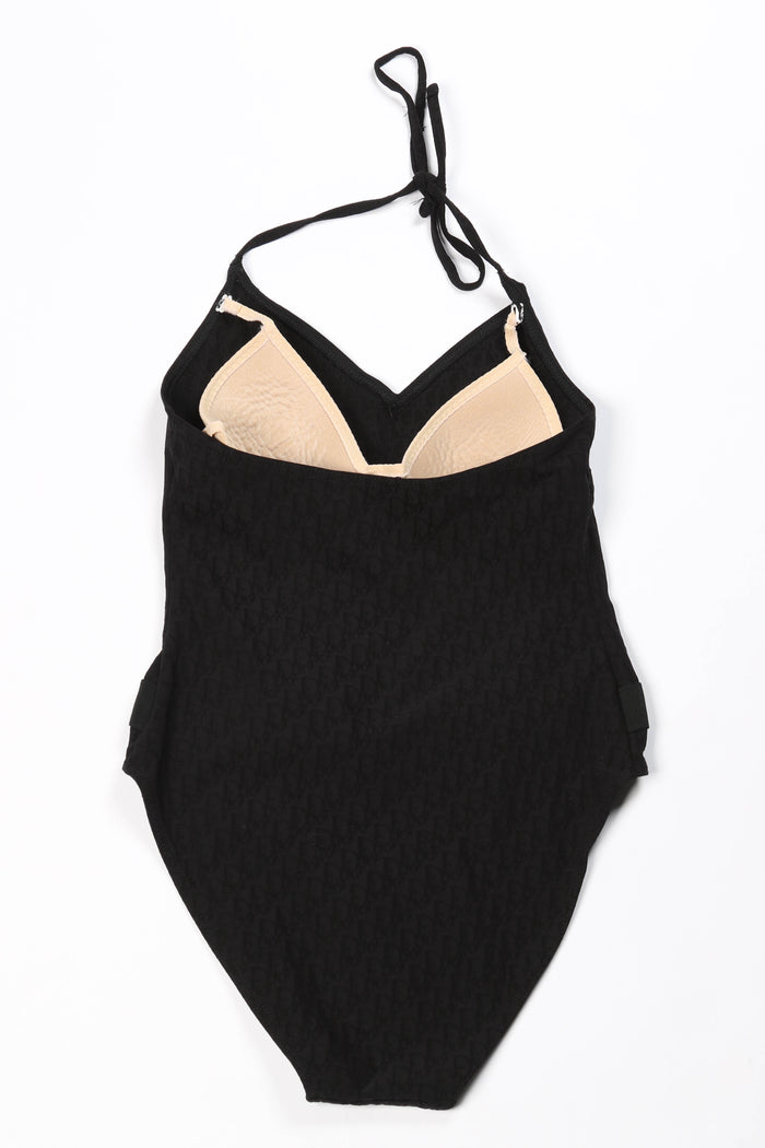 Vintage Christian Dior Black Monogram Swimsuit FR 38 (UK 10)