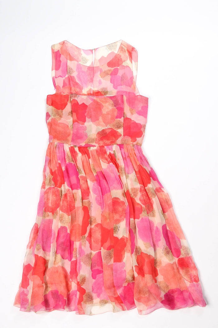 Vintage Chanel Floral Silk Dress and Top Set FR 38 (UK10)