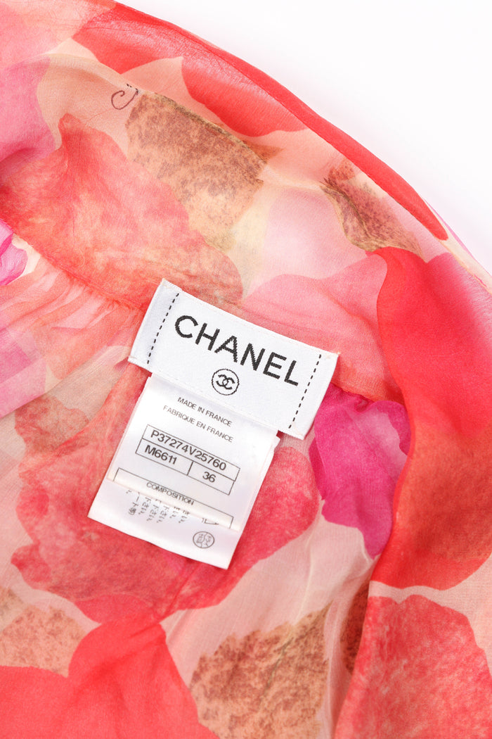 Vintage Chanel Floral Silk Dress and Top Set FR 38 (UK10)