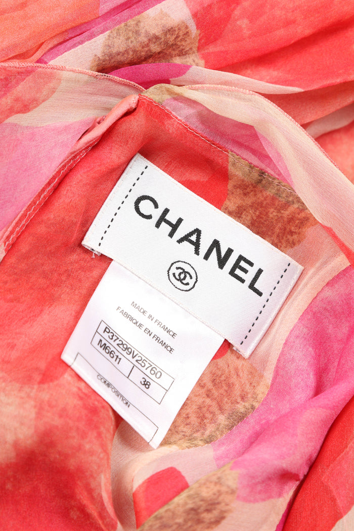 Vintage Chanel Floral Silk Dress and Top Set FR 38 (UK10)