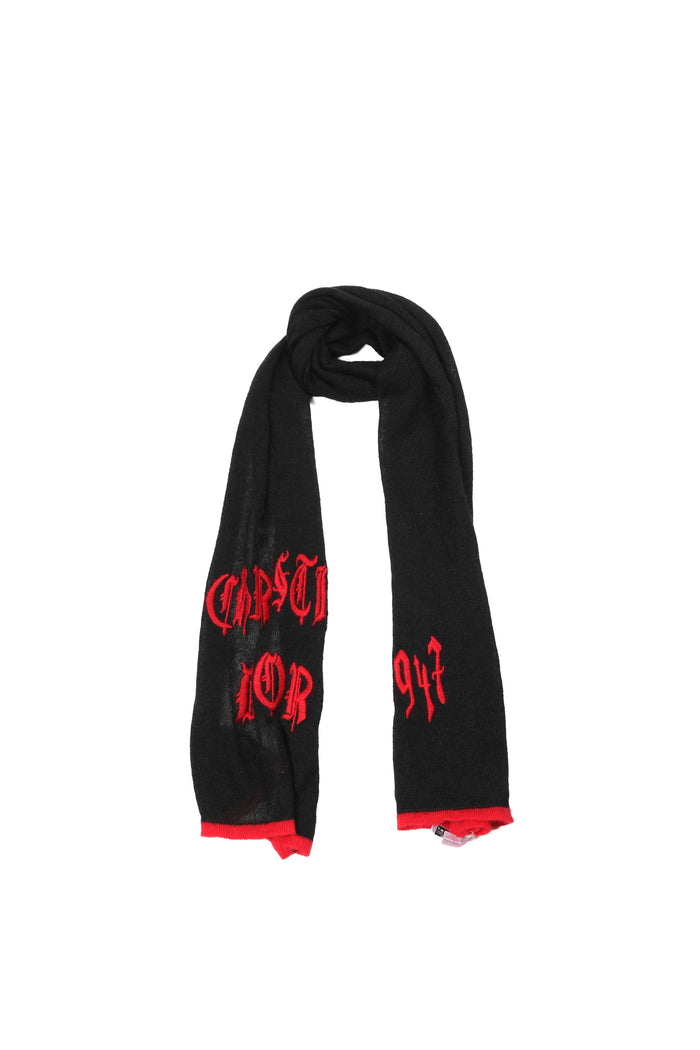 2000s Christian Dior Black Mohair Scarf