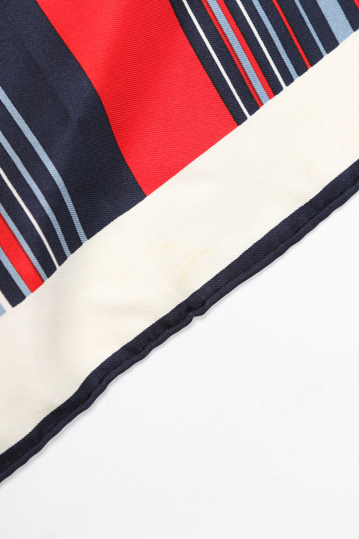 Vintage Yves Saint Laurent Silk Striped Scarf