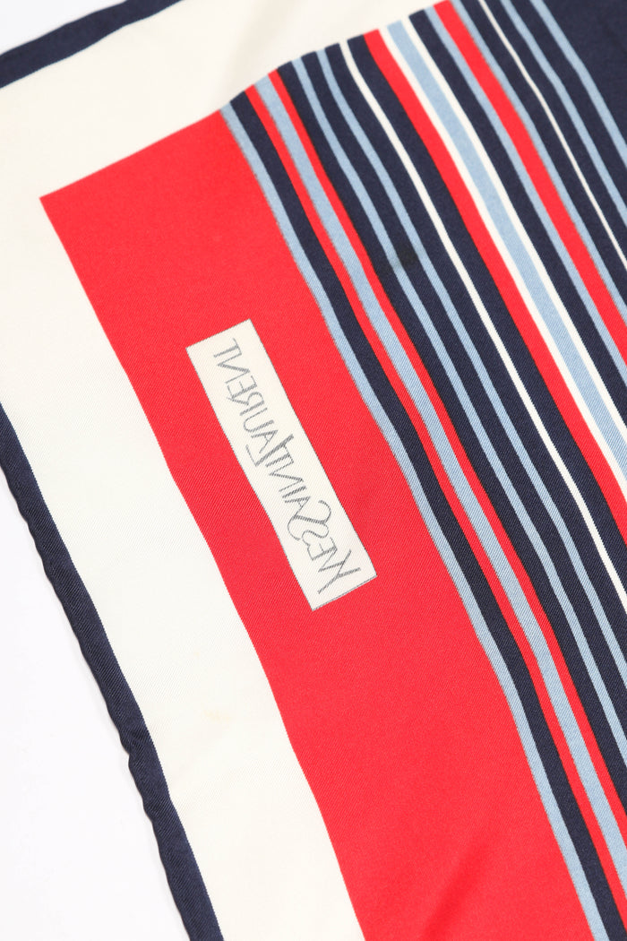 Vintage Yves Saint Laurent Silk Striped Scarf