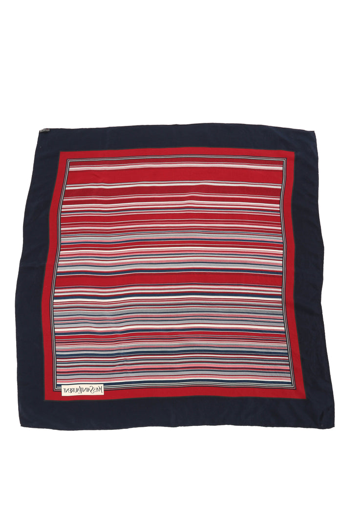 Vintage Yves Saint Laurent Silk Striped Scarf