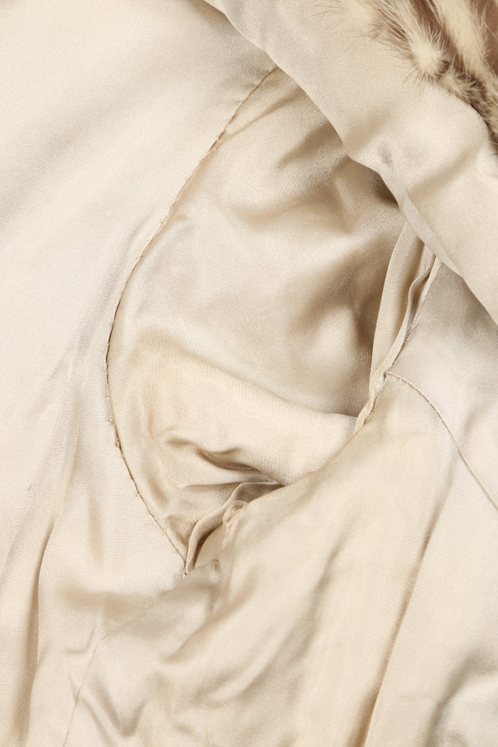 Vintage Cream and Brown Fur Coat