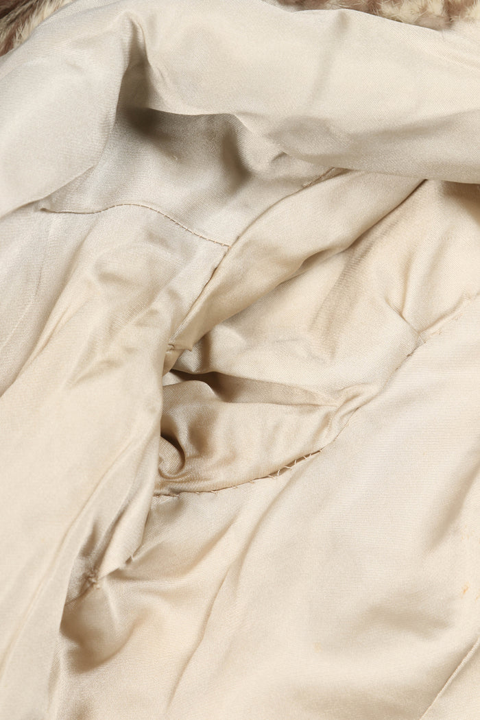 Vintage Cream and Brown Fur Coat