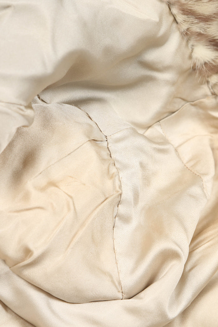 Vintage Cream and Brown Fur Coat