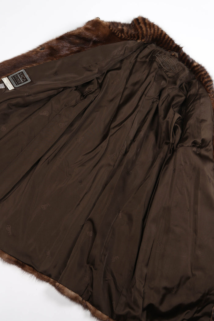 Vintage Brown Mixed Mink Fur Coat