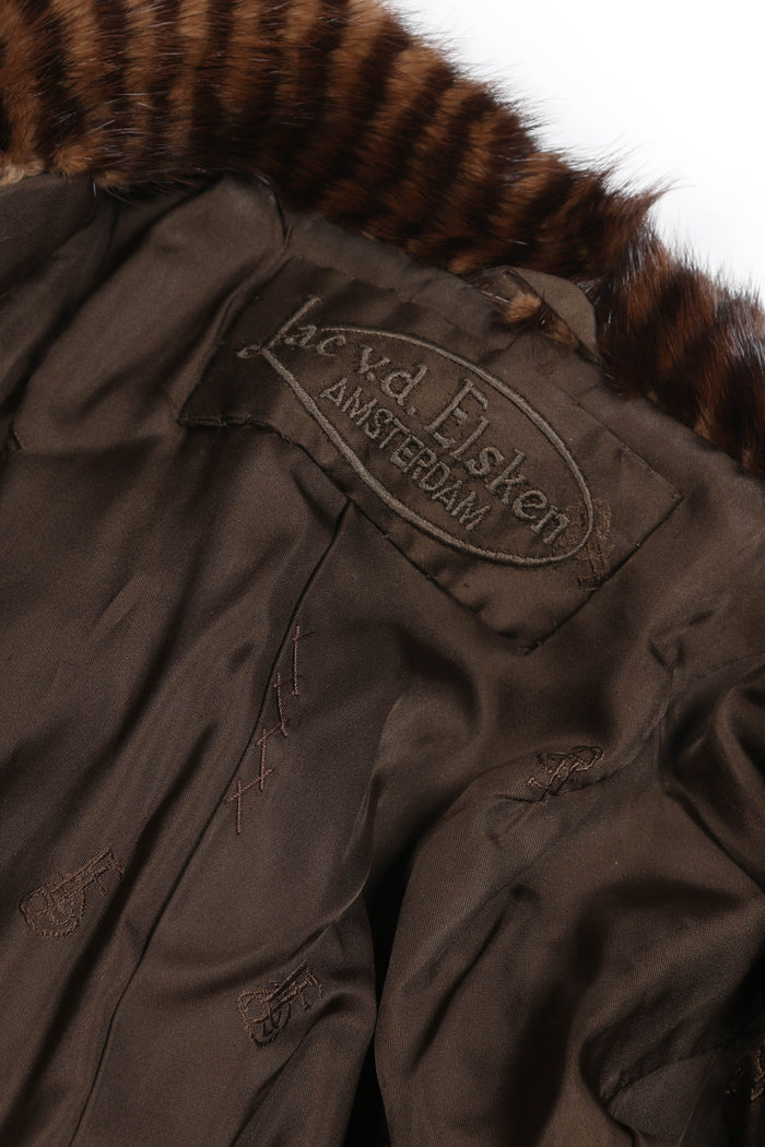 Vintage Brown Mixed Mink Fur Coat