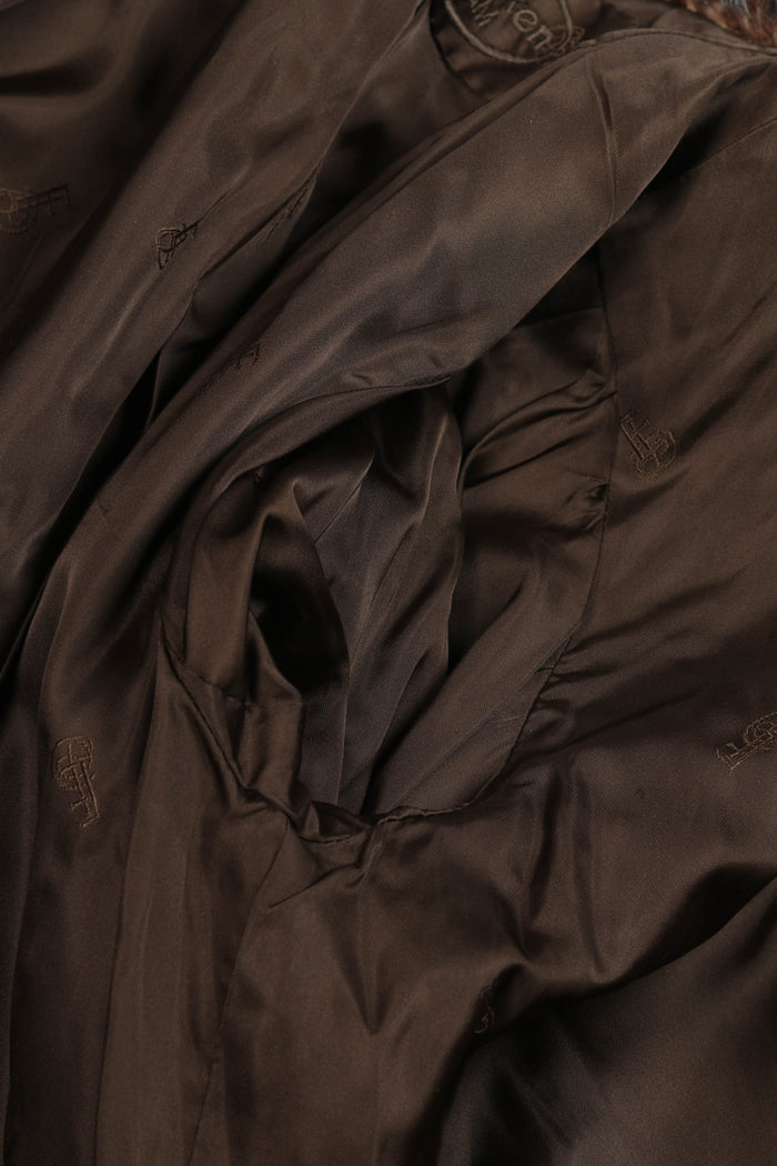 Vintage Brown Mixed Mink Fur Coat