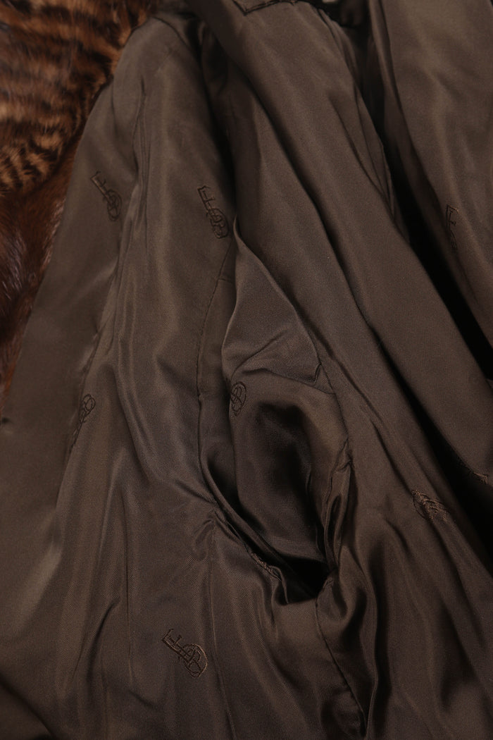 Vintage Brown Mixed Mink Fur Coat