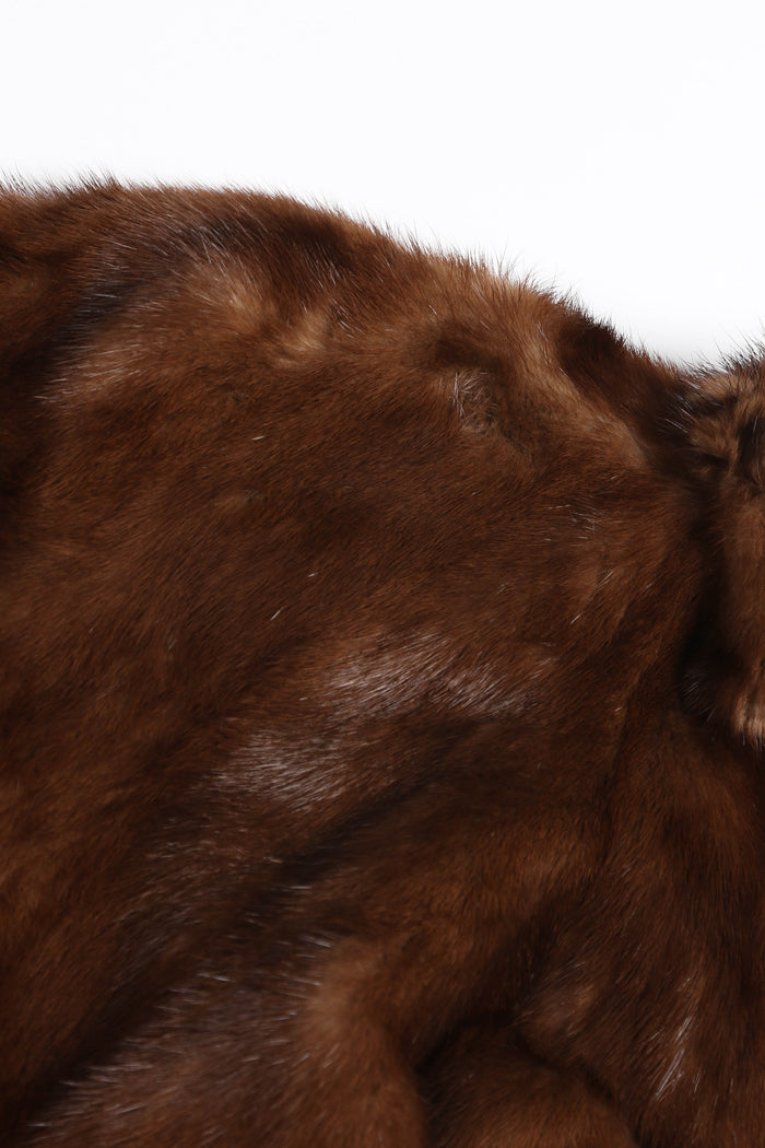 Vintage Brown Mixed Mink Fur Coat
