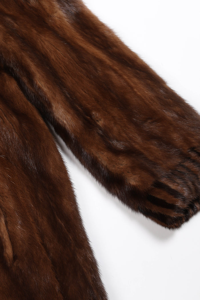 Vintage Brown Mixed Mink Fur Coat