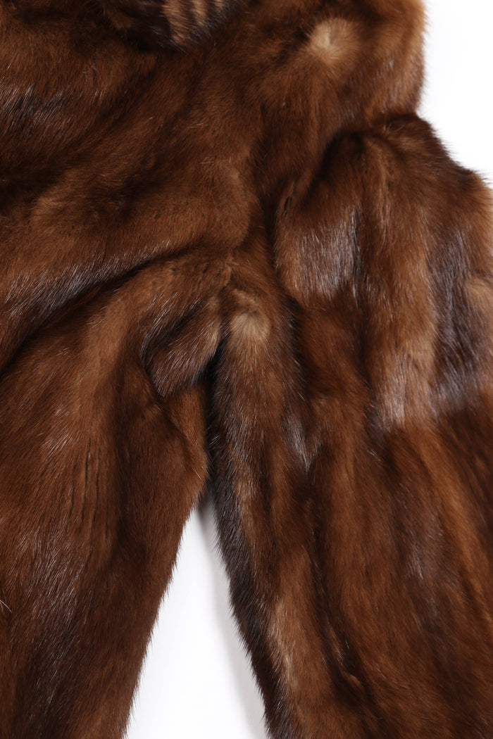 Vintage Brown Mixed Mink Fur Coat