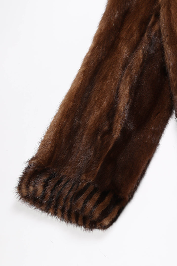 Vintage Brown Mixed Mink Fur Coat