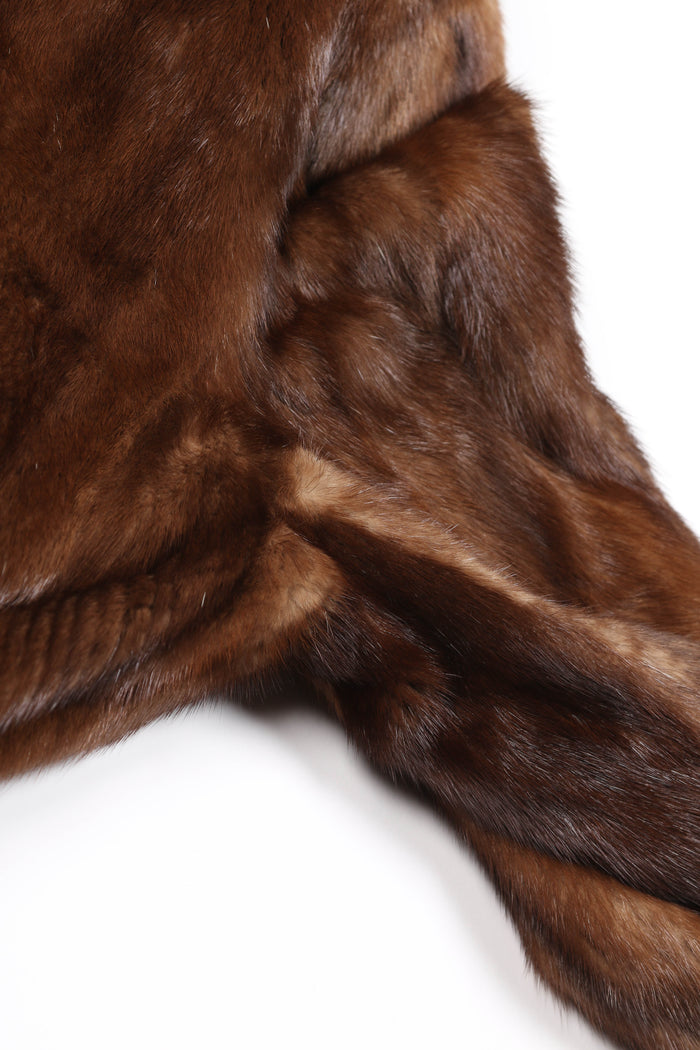 Vintage Brown Mixed Mink Fur Coat