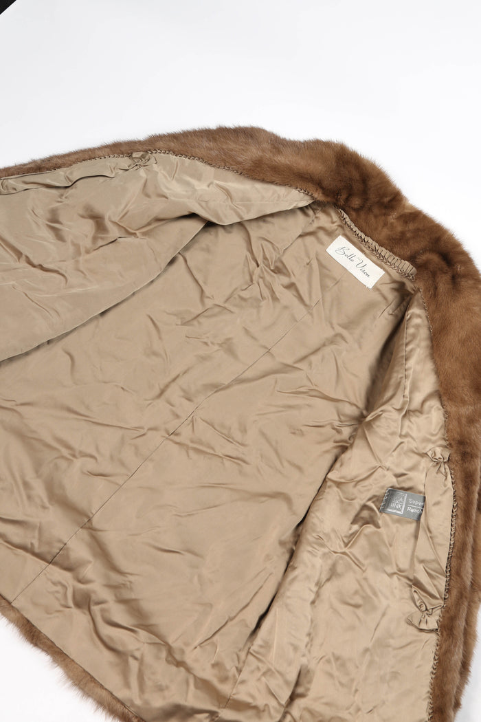 Vintage Light Brown Mink Fur Coat