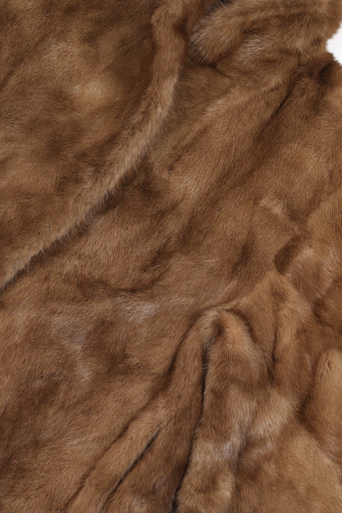 Vintage Light Brown Mink Fur Coat