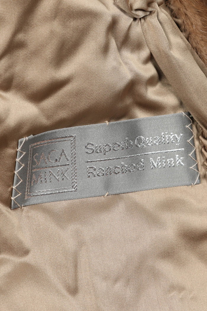 Vintage Light Brown Mink Fur Coat