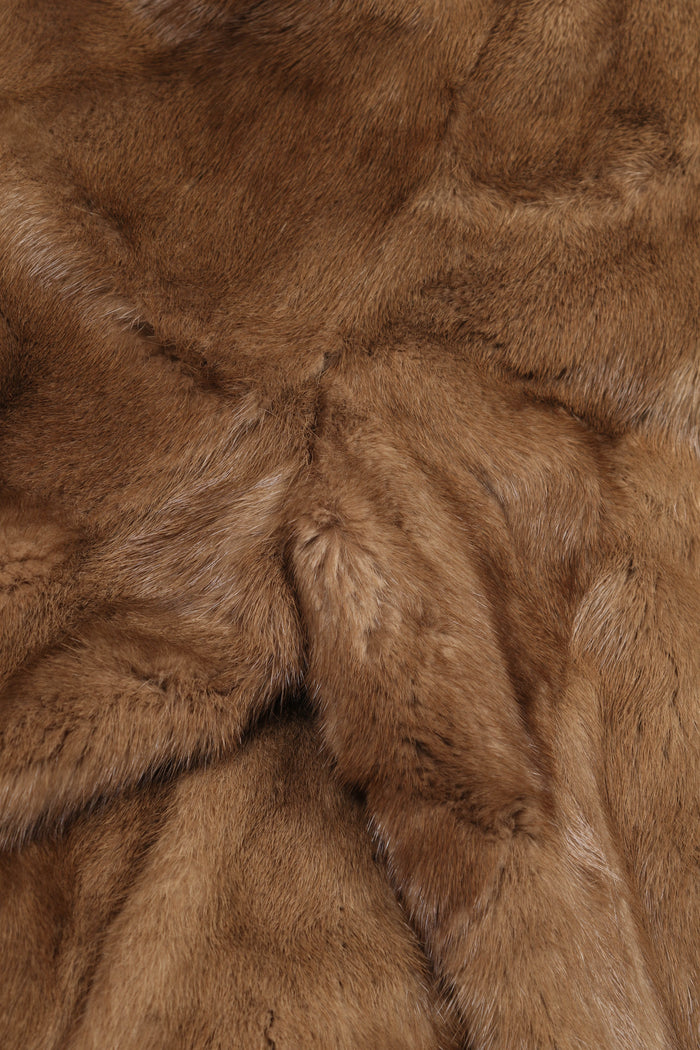 Vintage Light Brown Mink Fur Coat