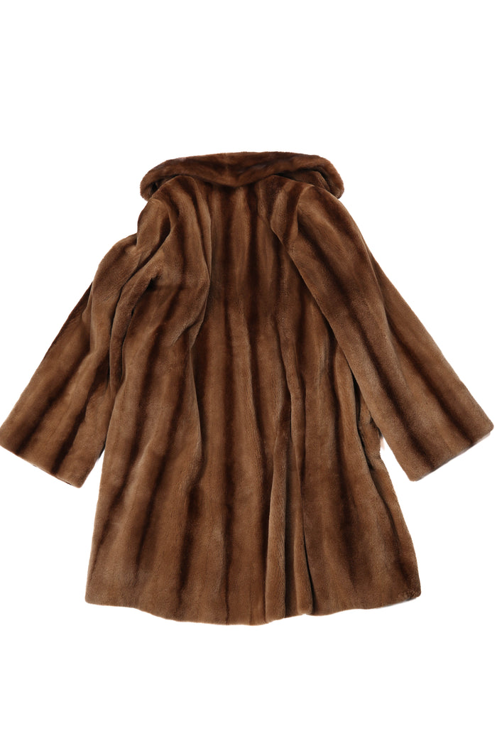 Vintage Brown Long Mink Fur Coat
