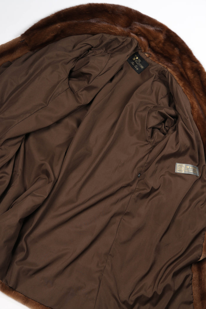 Vintage Brown Long Mink Fur Coat