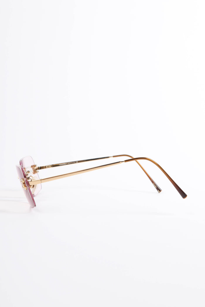Prescription 2000s Chanel Pink CC Diamantè Glasses
