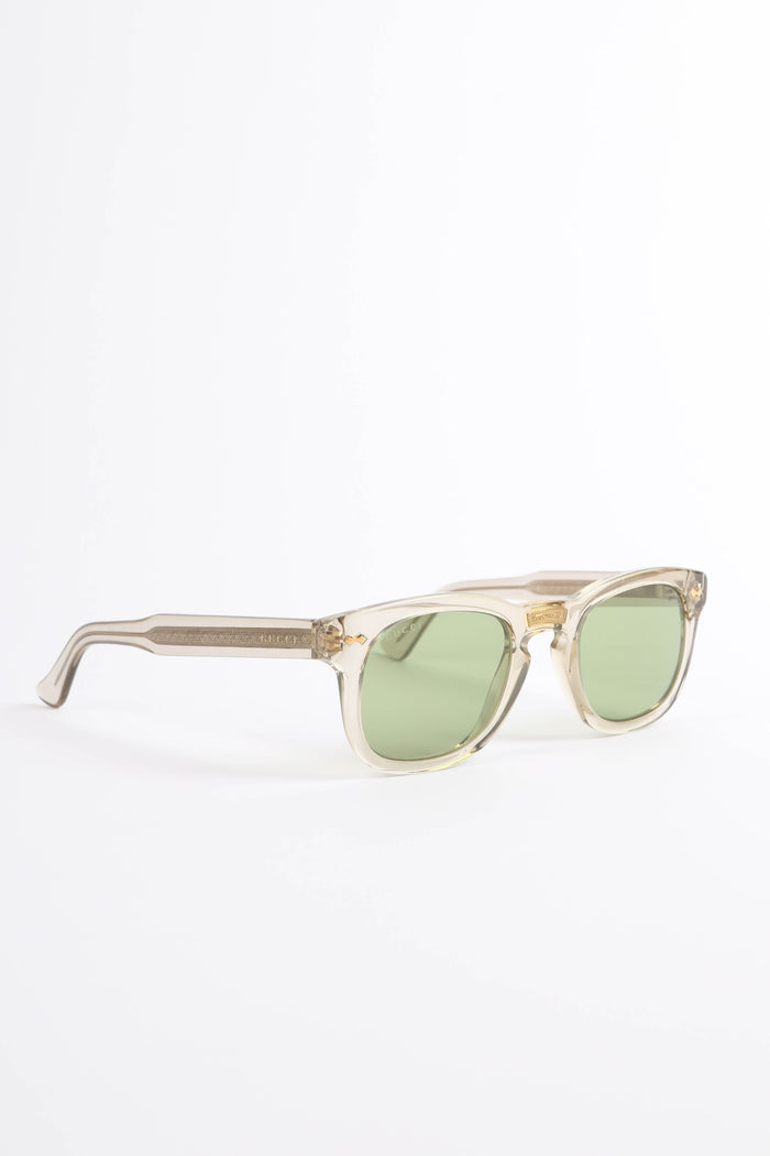 Gucci Clear Frame Square Sunglasses