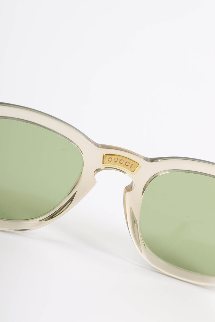Gucci Clear Frame Square Sunglasses