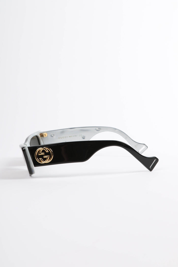 Gucci Black Rectangular Frame Sunglasses