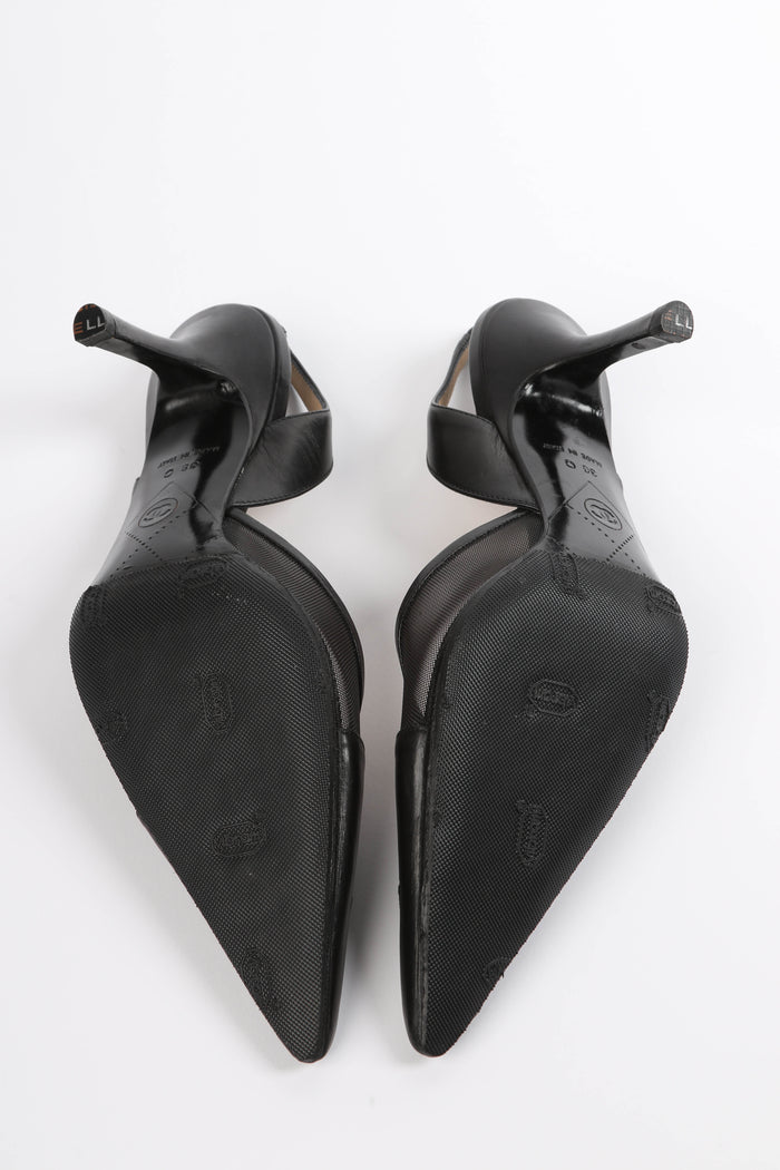 Vintage Chanel Black Leather & Mesh Court Heels EU 36C (UK 3)