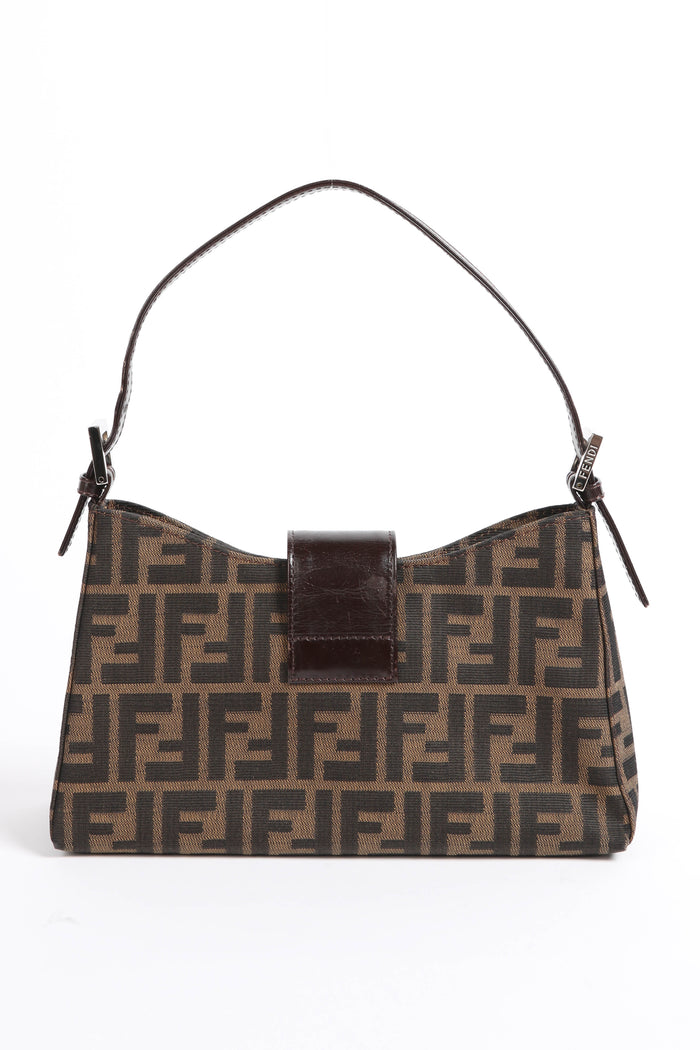 90s Fendi Zucca Monogram Shoulder Bag