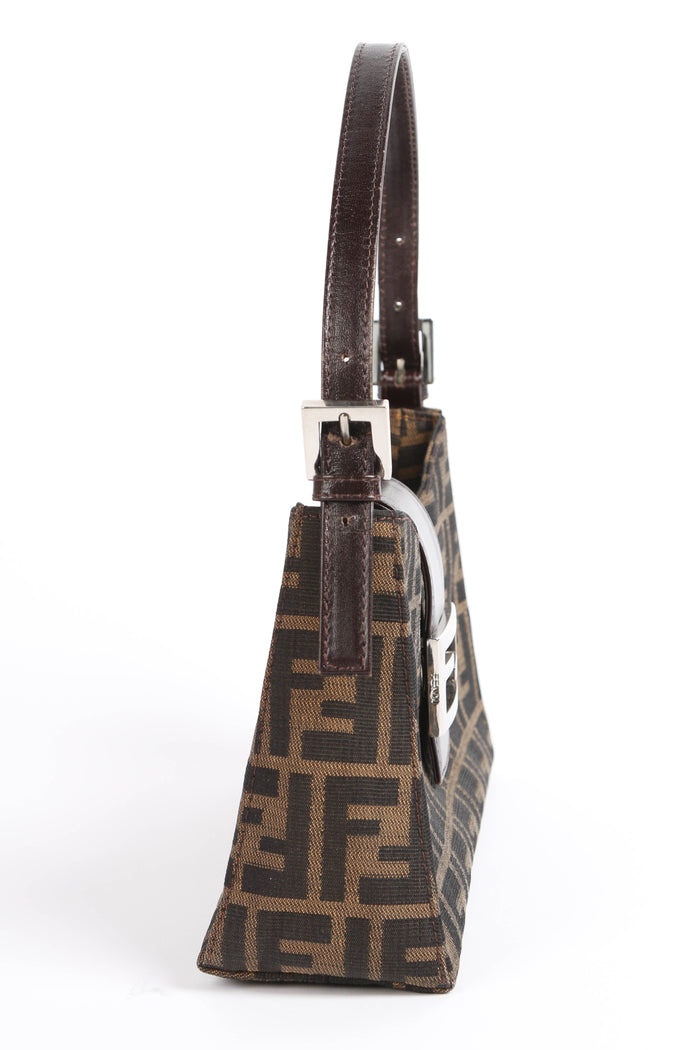 90s Fendi Zucca Monogram Shoulder Bag