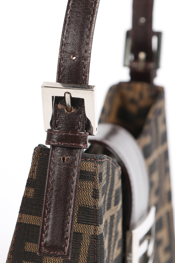 90s Fendi Zucca Monogram Shoulder Bag
