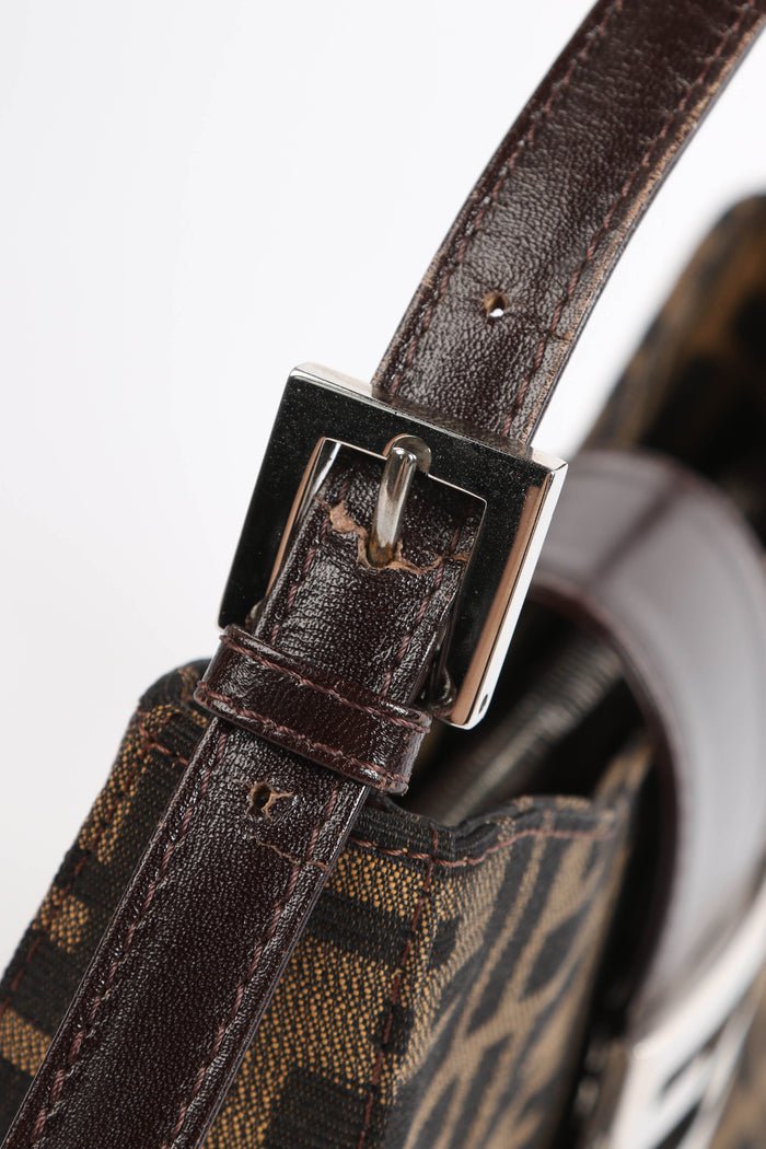 90s Fendi Zucca Monogram Shoulder Bag
